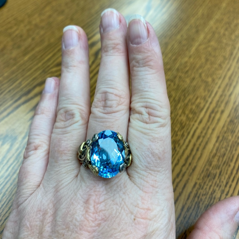 Vintage Blue topaz  Ring